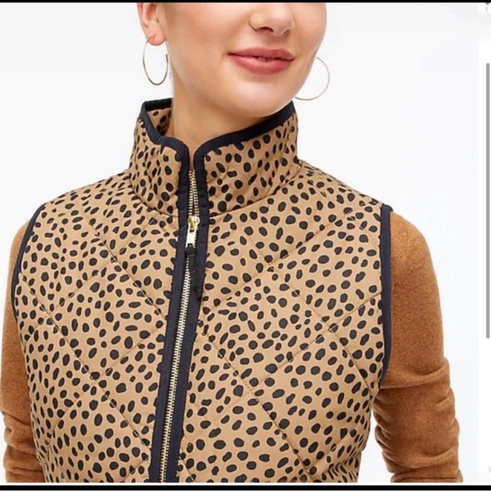J. Crew Animal Print quilted vest - Picture 3 of 7
